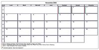 Choisissez les zones des vacances scolaires à afficher dans ce calendrier de novembre 2024