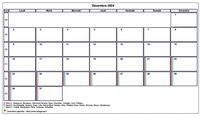 Choisissez les zones des vacances scolaires à afficher dans ce calendrier de décembre 2024