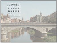 Calendrier de décembre 2024 à imprimer, incrusté en haut à gauche d'une photo