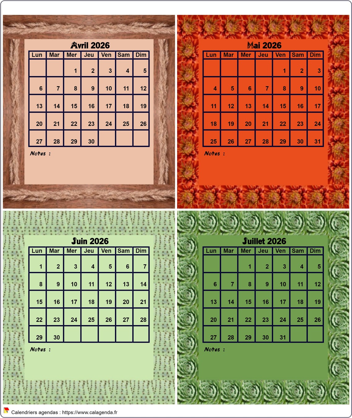 Calendrier planning agenda Calendrier planning agenda