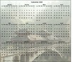 Calendrier 2026 annuel à imprimer, format paysage, quatre colonnes par trois lignes, par dessus une photo