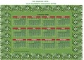 Calendrier 2026 décoratif annuel à imprimer, avec cadre photo vert