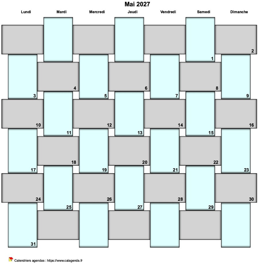 Agenda mensuel 2027 bullet journal