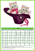 Calendrier de mai 2027 chats