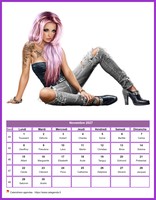 Calendrier de novembre 2027 femmes