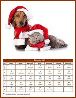 Calendrier de décembre 2027 de la série 'Chiens'