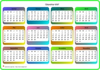 Calendrier 2027 annuel avec plusieurs dégradés de couleur Calendrier 2027 annuel avec plusieurs dégradés de couleur