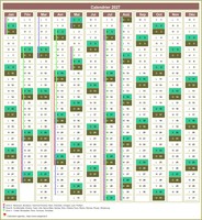 Calendrier 2027 annuel de 12 colonnes, avec agenda synthétique Calendrier 2027 annuel de 12 colonnes, avec agenda synthétique
