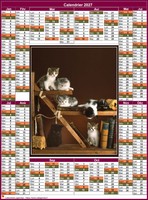Calendrier 2027 annuel portrait style postes