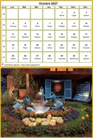 Calendrier d'avril 2027 à imprimer, avec photographie au dessous