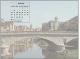 Calendrier d'avril 2027 à imprimer, incrusté en haut à gauche d'une photo