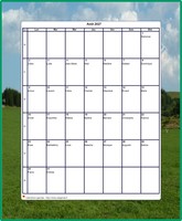 Calendrier 2027 décoratif à imprimer, d'avril , format portrait, avec une photo