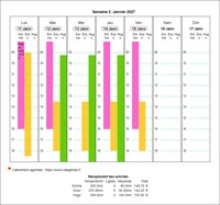 Planning assistante maternelle hebdomadaire horizontal