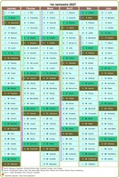 Modèle par défaut du calendrier agenda semestriel, une colonne par mois Modèle par défaut du calendrier agenda semestriel, une colonne par mois