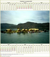 Modèle par défaut du calendrier agenda semestriel, avec photographie au centre Modèle par défaut du calendrier agenda semestriel, avec photographie au centre