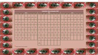 Calendrier 2027 à imprimer décoratif trimestriel, format paysage, avec un cadre photo
