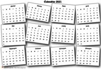 Calendrier 2026 annuel en 3D