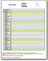 Calendrier mensuel 2024 agenda scolaire école primaire