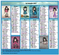 Calendrier 2026 semestriel photos gorjuss