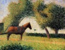 Cheval et charrue - Georges Seurat